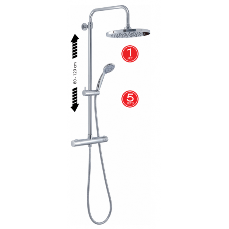 COLUMNA DE DUCHA TERMOSTATICA GEDY STAR MIX 00