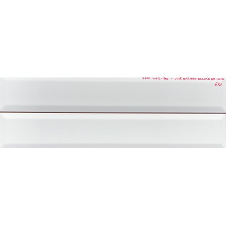 LINE BISELADO BLANCO BRILLO 15x45cm, ECO