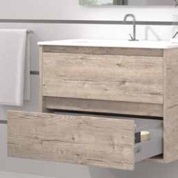 BATHROOM HUNG FURNITURE WITH TWO DRAWERS, 100CM