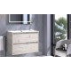BATHROOM HUNG FURNITURE WITH TWO DRAWERS, 60CM