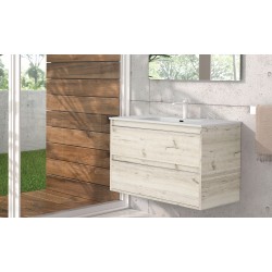 BATHROOM HUNG FURNITURE NASU WITH TWO DRAWERS AND MIRROR, 100CM