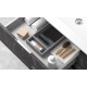 MUEBLE DE BAÑO SUSPENDIDO NASU 80cm. DE 2 CAJONES + LAVABO + ESPEJO LED 