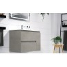 BATHROOM HUNG FURNITURE KULA WITH TWO DRAWERS, ONE DOOR  AND HEATED BACKLIT LED MIRROR, 80CM