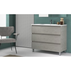 BATHROOM CABINET  WITH THREE DRAWERS AND MIRROR, 80CM