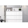 BATHROOM OROSI CABINET  WITH THREE DRAWERS AND HEATED BACKLIT LED MIRROR, 80CM