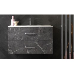BATHROOM HUNG FURNITURE WITH TWO DRAWERS, 80CM