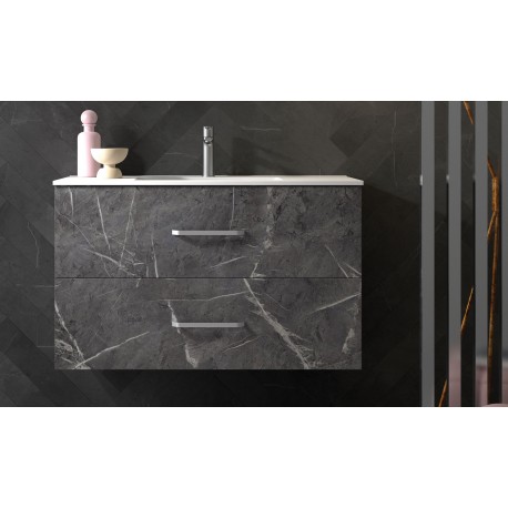 BATHROOM HUNG FURNITURE WITH TWO DRAWERS, 60CM