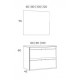 MUEBLE DE BAÑO SUSPENDIDO ETNA 60cm. DE 2 CAJONES + LAVABO + ESPEJO LED 