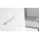 BATHROOM HUNG FURNITURE WITH TWO DRAWERS AND HEATED BACKLIT LED MIRROR, 60CM