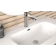 BATHROOM HUNG FURNITURE WITH TWO DRAWERS AND HEATED BACKLIT LED MIRROR, 60CM