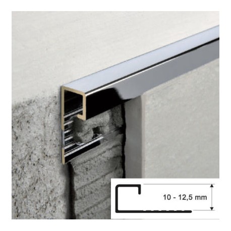 LISTELO LATON CROMO 10x10mm x 2,70m