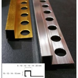 LISTELO ALUMINIO PLATA MATE 5x12mm x 2,60m