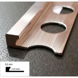 MATT SILVER ALUMINUM DECORATIVE PROFILE "SLIM" 4,5mm x2,50m