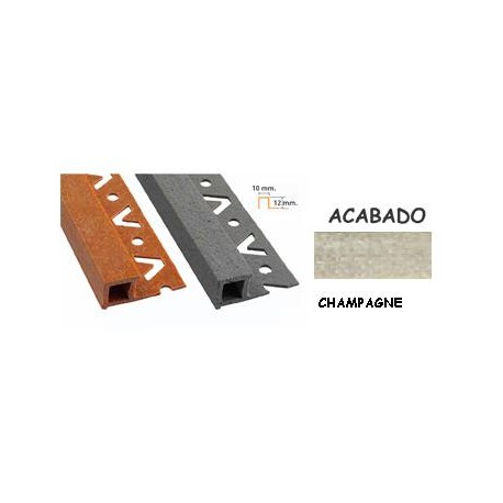 LISTELO FIBRA COLOR CHAMPAGNE 12x12mmx2,50m