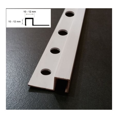 LISTELO DE PVC BLANCO 12x12mm x2.70m