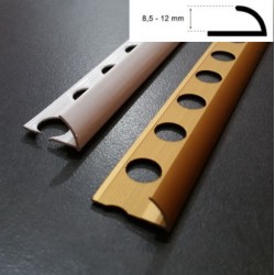 GUARDACANTO DE ALUMINIO LISO ABIERTO BLANCO LACADO 12mm  2,6m