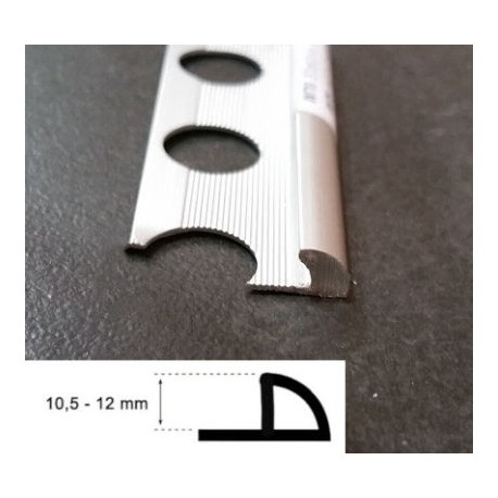 Tile Aluminium Edging Strip Silver Slim 4,5mm  2,5m