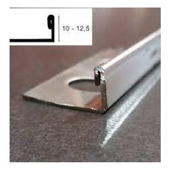 REMATE SEPARADOR DE ACERO - BRILLO - 10mm 2,6m