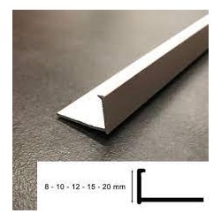 REMATE SEPARADOR DE ALUMINIO - PLATA MATE 8mm  2,5m