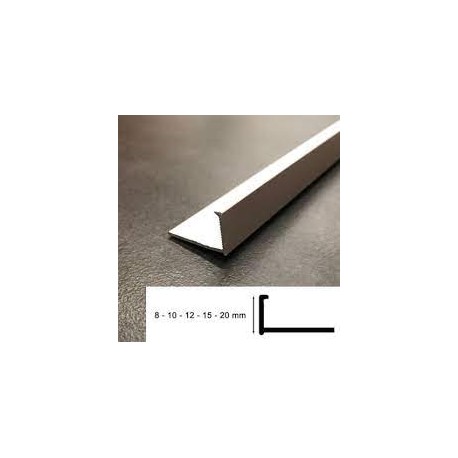 REMATE SEPARADOR DE ALUMINIO - PLATA MATE 8mm  2,5m