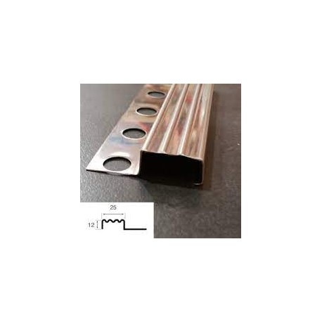 PELDAÑO DE ACERO 25x12mm 2.5m