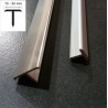 PERFIL T ALUMINIO - PLATA MATE 10mm