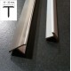 PERFIL T ALUMINIO - PLATA MATE 10mm