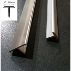 T PROFILE - ALUMINUM - MATT SILVER 10mm