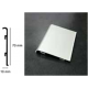 BASEBOARD - ALUMINUM -ROUND EDGE - MATT SILVER   70x10mm