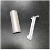 UNIÓN EXTERIOR RODAPIÉ ALUMINIO CANTO REDONDO PLATA MATE 70mm 