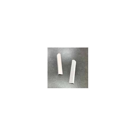 TAPA DERECHA RODAPIÉ ALUMINIO CANTO REDONDO PLATA MATE 70mm 
