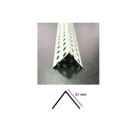 ANGLE PROFILE - PERFORATED PVC - STRAIGHT EDGE - POR PLASTERBOARD 