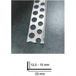PERFIL DE CIERRE PARA EMPLASTECER - ALUMINIO  12,5mm 