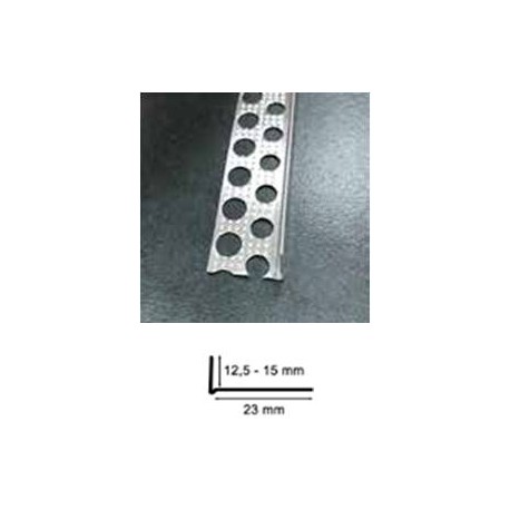 PERFIL DE CIERRE PARA EMPLASTECER - ALUMINIO  12,5mm 