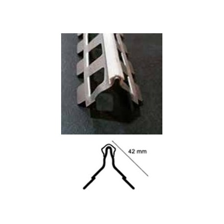 GUARDAVIVOS EXTERIOR GALVANIZADO PARA MORTERO 42mm PVC