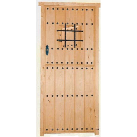 PUERTA EXTERIOR DE CLAVOS REJA PARTIDA