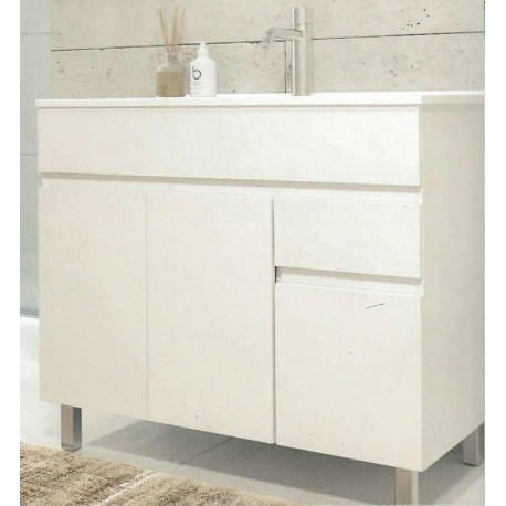 CLIFF BATHROOM CABINET 80cm. WITH 3 DOORS + 1 DRAWER + SINK 