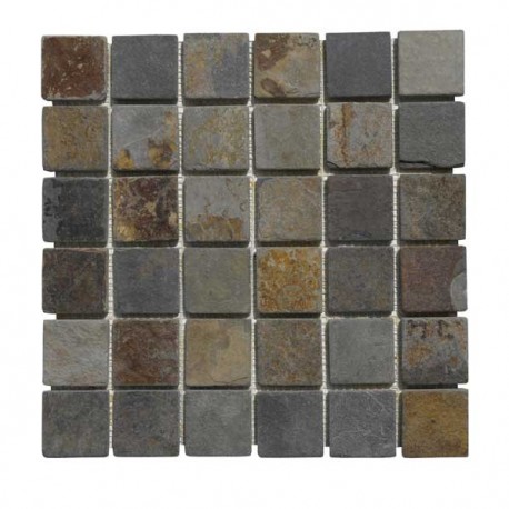 NATURAL STONE MOSAIC MOS-08 MULTICOLOR  30,5x30,5cm.