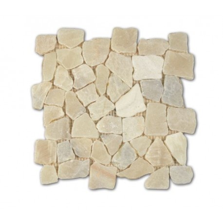 IRREGULAR NATURAL STONE MOSAIC MOS-104 ONIX 30x30cm.