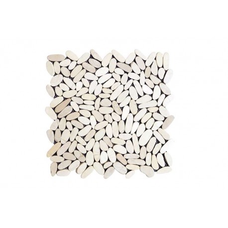 IRREGULAR MOSAIC NATURAL CUT STONE   MOS-207 WHITE 30x30cm.