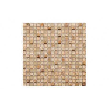 MOSAICO PIEDRA, METAL Y CRISTAL MOS-508 30x30cm.