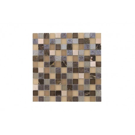 MOSAICO PIEDRA, METAL Y CRISTAL MOS-524 30x30cm.