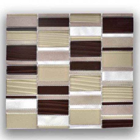 STONE, METAL & GLASS MOSAIC MOS-536  30x30cm.