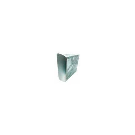 PERFIL TERMINAL ALUMINIO CURVO PLATA MATE 1m.