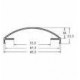 WHITE CURVED ALUMINUM TERMINAL PROFILE 1m.