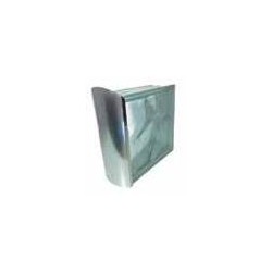 GLOSS CHROME CURVED ALUMINUM TERMINAL PROFILE 2,5m.