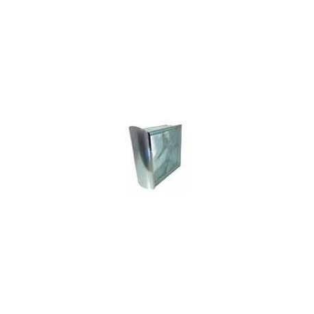 GLOSS CHROME CURVED ALUMINUM TERMINAL PROFILE 1m.