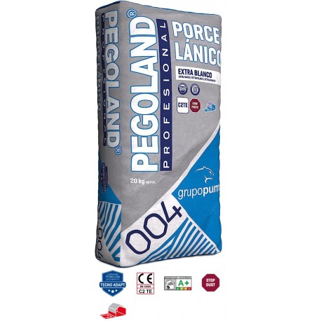 CEMENTO COLA PEGOLAND PROFESIONAL PORCELANICO BLANCO C2 TE 20Kg