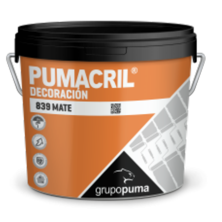 PINTURA BLANCA MATE PUMACRIL DECORACION 15L