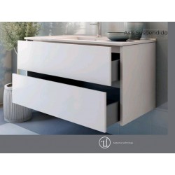 AXIS SUSPENDED BATHROOM FURNITURE 80CM WHITE COLOR